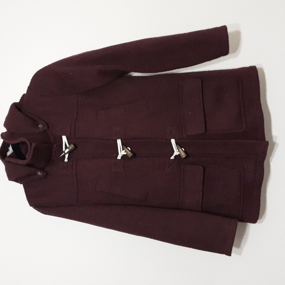 Garage utility wool blend hooded coat  S/P Cozy Event Fleece Lined Y2k - Picture 1 of 12